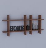 Raft perete din lemn Gozde Homs, 100 x 45 x 9 cm, maro