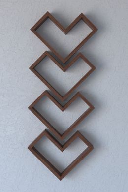 Set 4 rafturi din lemn Legno Homs, maro