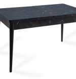 Masa extensibila Dining Homs marmorat negru 170 x 80 cm