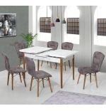 Masa extensibila Dining Homs bej maro 170 x 80 cm