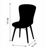 Scaun living tapitat colbalt blue Beluga Homs