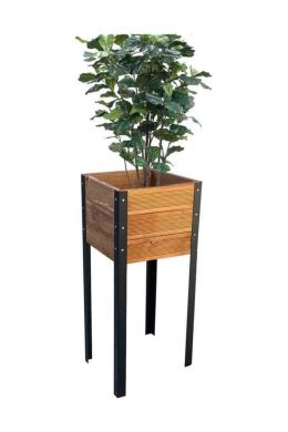 Jardiniera, Homs Garden 21, lemn/metal, 30 x 80 x 30 cm