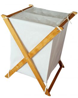 Cos depozitare pliabil, Organize Homs, natur/alb, 35 X 45 X 75 cm