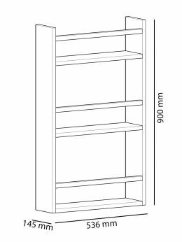 Raft multifunctional Leon Homs, 53.6 x 90 x 14.5 cm , alb