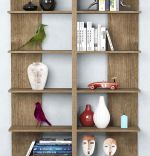 Biblioteca / etajera carti, Twin Homs, nuc, 187 x 100 x 25.8, PAL