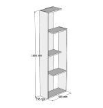 Biblioteca, Wand Homs, nuc, 160 x 50 x 19.6 cm, PAL