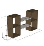 Raft de perete, Matilda Homs, alb/nuc, 60 x 105 x 20 cm, PAL