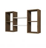 Raft de perete, Matilda Homs, alb/nuc, 60 x 105 x 20 cm, PAL