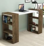 Birou/masa pc, Hardey Homs, alb/nuc, 124 x 75 x 43, PAL 18 mm