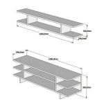 Comoda TV, Sero Homs, nuc, 120 x 35 x 30 cm, PAL 18 mm