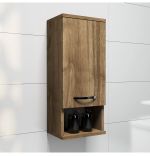 Dulap pentru baie, Mis Homs, nuc, 71 x 30 x 22 cm, PAL 18 mm