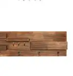 Cuier cu 7 agatatori, Andre Homs, natur, 81x28x5 cm, lemn masiv