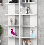 Biblioteca / etajera carti, Twin Homs, alb, 187 x 100 x 25.8, PAL