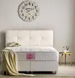 Baza de pat cu lada si tablie tapitata Hyper Soft Homs 90x 200 cm