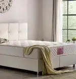 Baza de pat cu lada si tablie tapitata Hyper Soft Homs 180x 200 cm