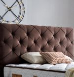 Baza de pat cu tablie si saltea Bamboo Homs 90×190 cm