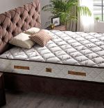 Baza de pat cu tablie si saltea Bamboo Homs 150×200 cm