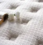 Baza de pat cu tablie si saltea Natural Linen Homs 160× 200 cm