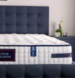 Baza de pat cu tablie si saltea Four Seasons Homs 150× 200 cm
