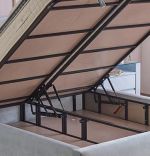 Baza de pat cu tablie si saltea Four Seasons Homs 150× 200 cm