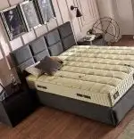 Baza de pat cu tablie si saltea Olive Homs 120×200 cm
