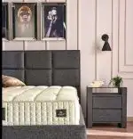 Baza de pat cu tablie si saltea Olive Homs 140×190 cm