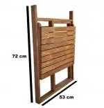 Masa pliabila din lemn Balcony Homs, 53 x 72 x 43 cm