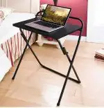 Masuta laptop pliambila, Katalina Homs, negru, 75 x 60 x 40 cm, metal/PAL
