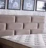 Baza de pat cu tablie si saltea Native Homs 90× 200 cm