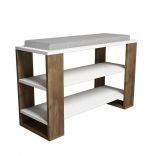 Pantofar tip bancuta, Dore Homs, alb/nuc, 90 x 55 x 33 cm, PAL 18 mm