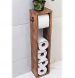 Stand suport toaleta, Estetik Homs, 52x14 cm, lemn natur