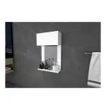 Dulap baie cu oglinda si etajera Calypso Homs, alb, 45 X 72 X 17.8 cm