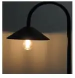 Resigilat:Masuta cu lampadar Decora Homs, negru, 160 x 40 cm, metal/pal 18 mm