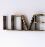 Raft de perete din lemn LovU Homs, 75 x 8 x 27 cm, maro