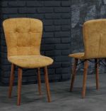 Scaun living tapitat mustar Beluga Homs
