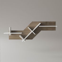 Raft biblioteca Tree Homs 130 x 50 x 22 cm alb-nuc