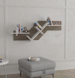 Raft biblioteca Tree Homs 130 x 50 x 22 cm alb-nuc