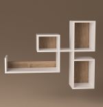 Raft de perete Simfony Homs 99 x 76 x 22 cm alb-nuc