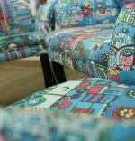 Canapea 2 persoane cocktail Relax Homs textil albastru