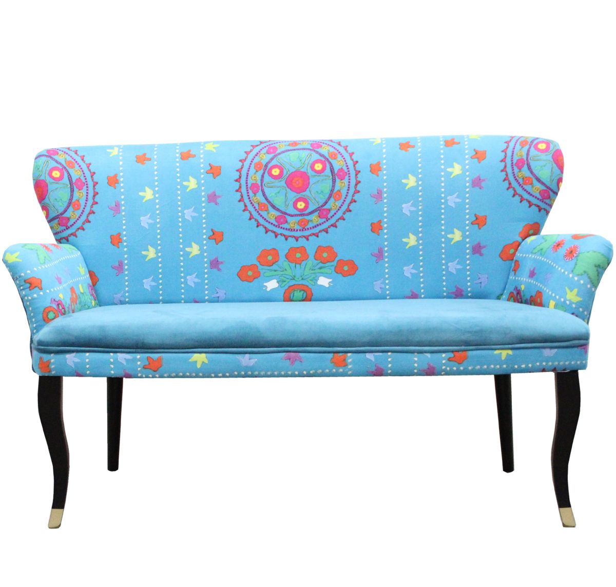 Canapea 2 persoane cocktail Relax Homs textil turquoise