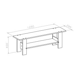 Comoda tv Homs 125x 30 x 40 cm Alb