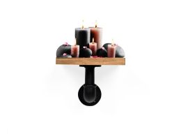 Raft stil industrial din lemn-metal Homs 15x12 cm