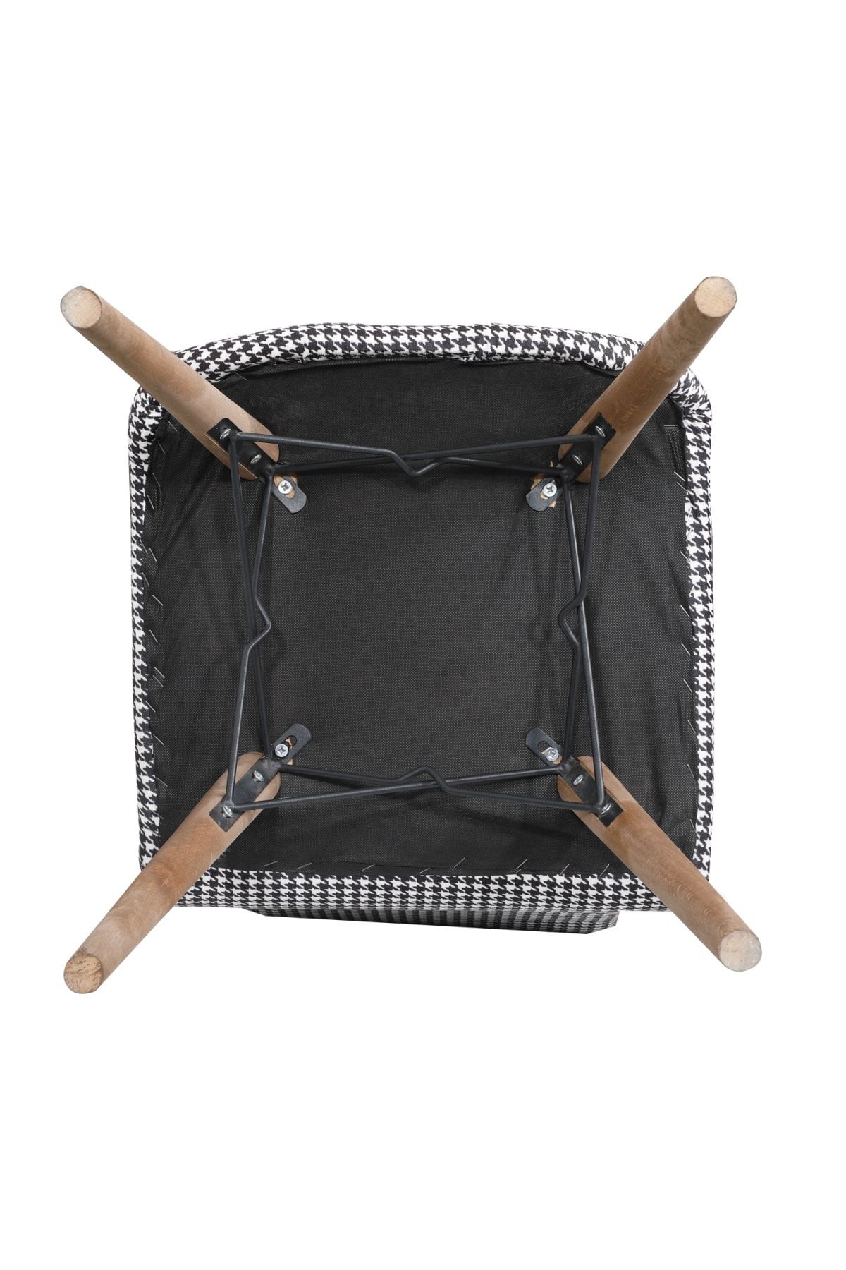 Set masa extensibila cu 4 scaune tapitate Homs nuc 110 x 70 cm
