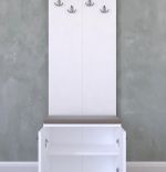 Cuier hol alb Ioana Homs 60 x 33 x 177 cm 