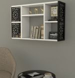 Raft de perete pentru baie- bucatarie Lulu Homs 80 x 50 x 20 cm, Alb-negru