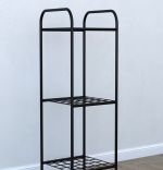 Etajera metal pentru flori 3 rafturi Decor Homs 33 x 100 x 31 cm, negru