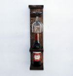 Suport sticla vin din lemn 1001 Homs 12 x 55 x 15 cm, Maro