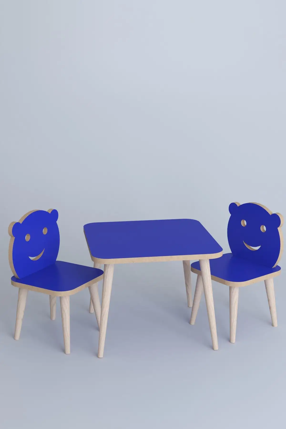 Set masa+ 2 scaune pentru copii Bambi Homs albastru