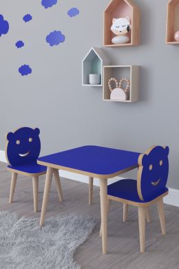 Set masa+ 2 scaune pentru copii Bambi Homs albastru