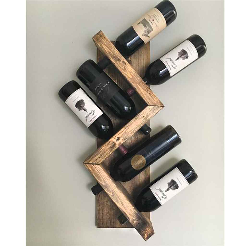 Narabar Ideally Classic Stand sticle vin din lemn, Homs Bar, Natur, 30 x 15 x 10 cm